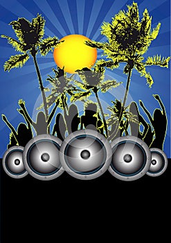 Beach Girls Party Flyer