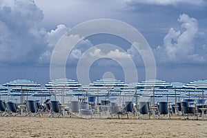 Beach of Giulianova, Abruzzo, Italy, at summer