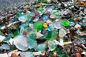 Beach of glass pebble