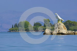 Beach in Gouvia marina, Corfu