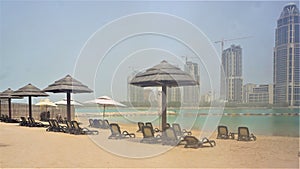 Beach of Grand Hyatt Hotel in Doha Qatar The Pearl