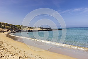 The beach of Griffiths Island of Port Fairy in Victoria, Australia.