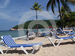 On the beach in Haiti