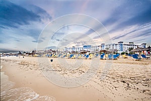 Beach in Hammamet, Tunisia photo