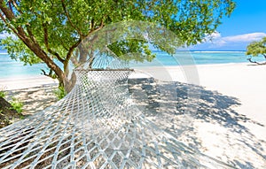 A beach hammock in the gili islands,bali photo