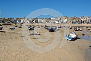 Beach and harbour at Saint Ives, Cornwall, England