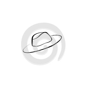 Beach hat panama icon, Isolated on white background