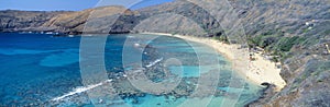 Beach and Haunama Bay, Oahu, Hawaii