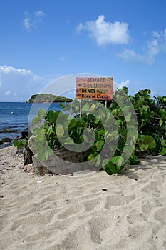 Beach Hazard Warning Sign