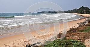 Beach in Hikkaduwa, Sri Lanka photo