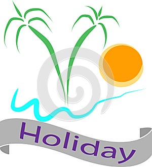 Beach holiday banner for businees