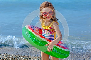 Beach holidays in summer on the seashore.