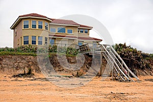 Beach home in Florida with beach corrosion