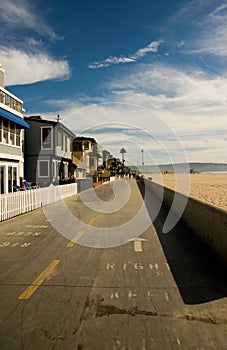 Beach homes and walkway