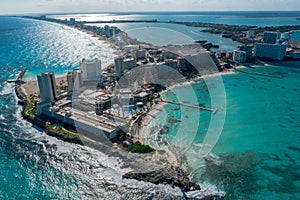 Beach and Hotels in Cancun photo