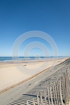 The beach of Hourtin, near Lacanau in Gironde, France