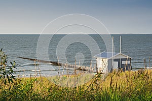 Beach house along the North Sea Coastline, Cadzand Bad, The Netherlands