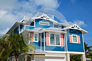 Beautiful New Blue and Coral Beach House