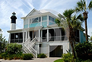 Beach house near light house