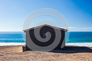 Beach house on the ocean coast