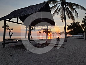 Beach house,rest house, enjoy house, in moyo island photo