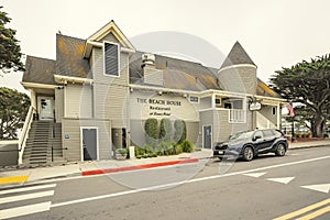 The Beach House Restaurant at Lovers Point park and beach in Pacific grove, Monterey Bay, California Central Coast