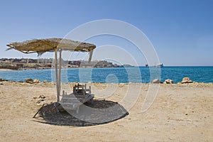 The beach in Hurghada city (Egypt)