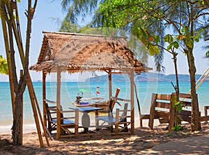 Beach hut, Ao Nang Beach, Krabi Province, Thailand