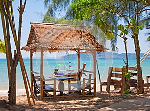 Beach hut, Ao Nang Beach, Krabi Province, Thailand photo