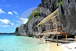 Beach hut in Coron, Palawan, Philippines