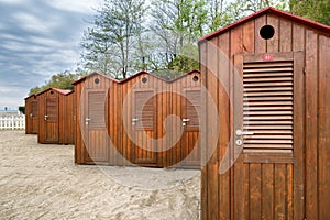 Beach hut in Liguria, Italy