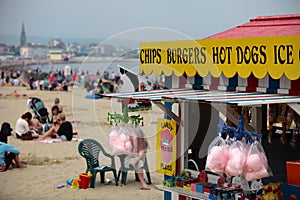 Beach hut selling sweets and fast food