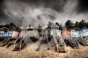 Beach huts photo