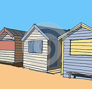 Beach huts