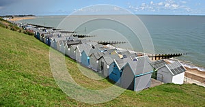 Beach Huts along Felixstowe Seafront photo