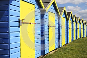 Beach huts at Bognor Regis. Sussex. England