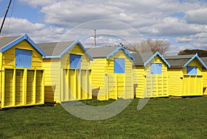 Beach huts at Bognor Regis. Sussex. England