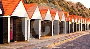 Beach huts, Bournemouth, UK