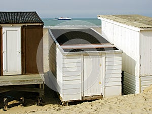 Beach huts photo