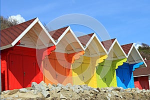 Beach huts or chalets