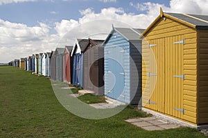 Beach Huts at Dovercourt, Essex, England photo