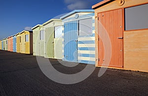 Beach huts english seaside