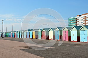 Beach Huts at Hove, Brighton, England