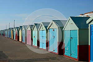 Beach Huts at Hove, Brighton, England