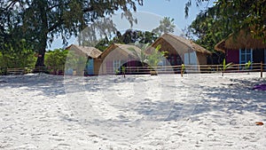 beach huts on koh rong samloem