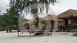 beach huts on koh rong samloem