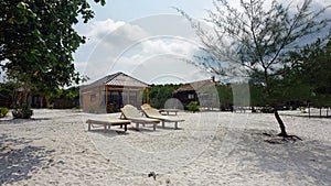 beach huts on koh rong samloem