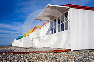 Beach Huts in Le-Treport, Normandy, France