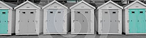 Beach huts in Lyme Regis