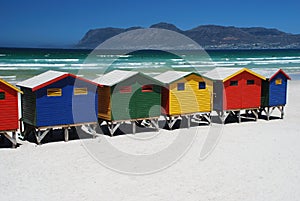 Beach huts in Muizenberg, South Africa